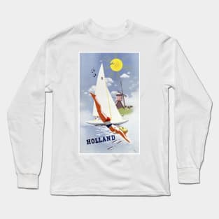 Vintage Travel Poster The Netherlands Holland Long Sleeve T-Shirt